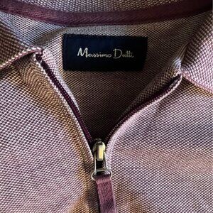 Massimo Dutti men's polo shirt medium 38, chemise pour homme. Maroon burgundy
